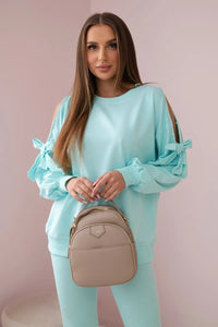 Set of sweatshirt and leggings 9801 / – Mint цвет / color | Lexline Fashion