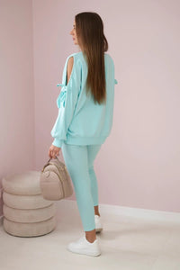 Set of sweatshirt and leggings 9801 / – Mint цвет / color | Lexline Fashion