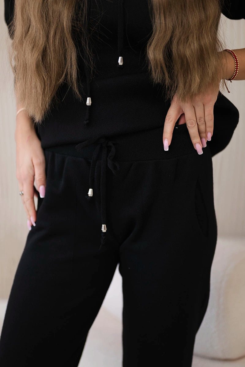 Set of Sweatshirt and Pants 24 - 30 / – Black цвет / color | Lexline Fashion