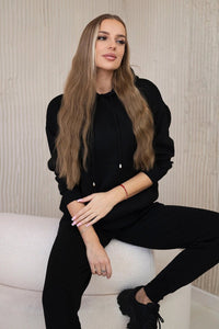 Set of Sweatshirt and Pants 24 - 30 / – Black цвет / color | Lexline Fashion