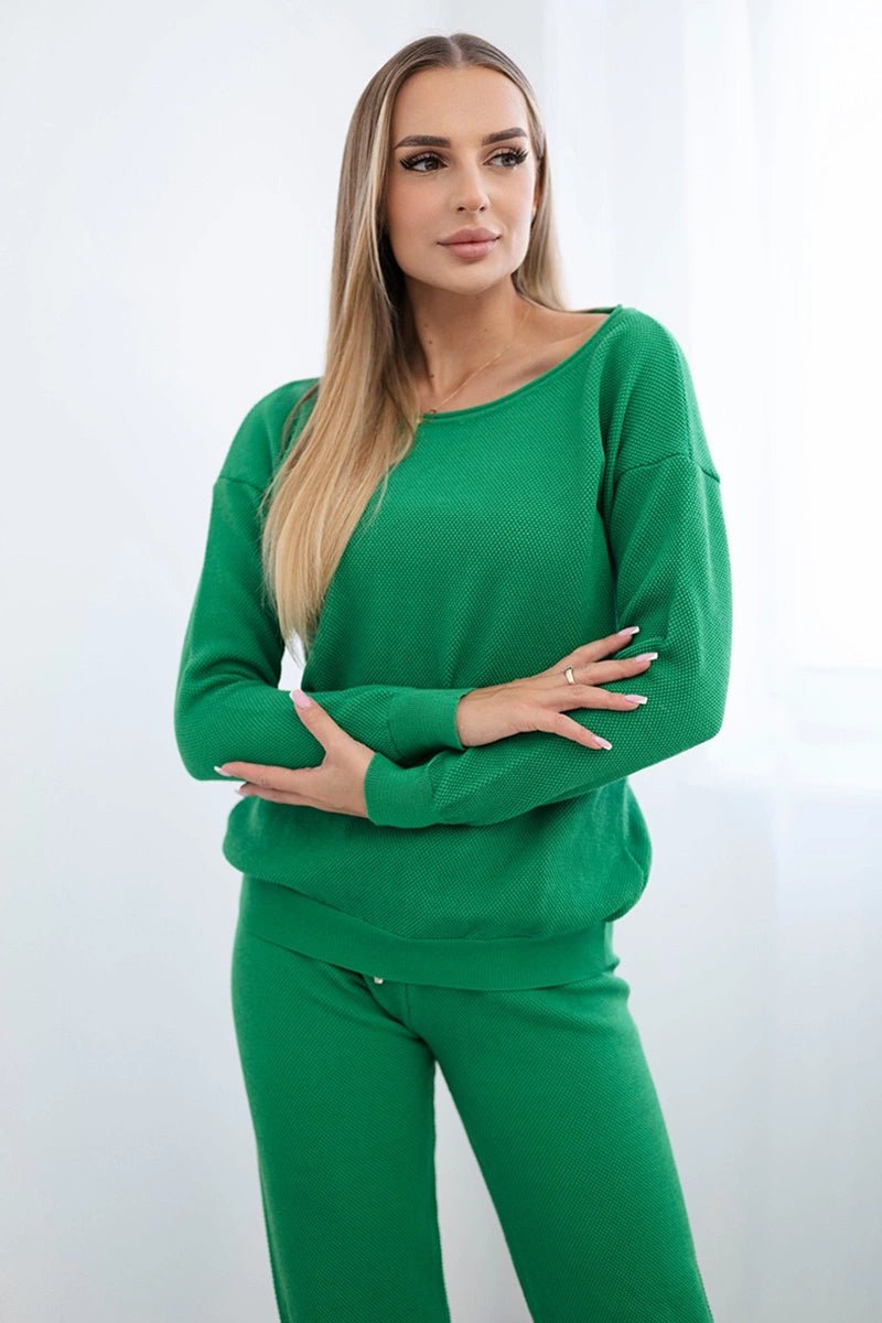 Set of sweatshirt and pants 24 - 33 / – Green цвет / color | Lexline Fashion