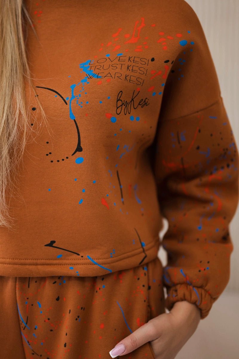 Set of Sweatshirt and Pants 9330 / – Camel цвет / color | Lexline Fashion