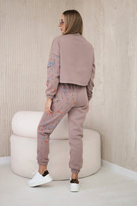 Set of Sweatshirt and Pants 9330 / – Cappuccino цвет / color | Lexline Fashion