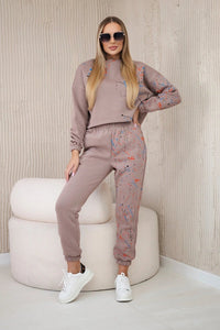 Set of Sweatshirt and Pants 9330 / – Cappuccino цвет / color | Lexline Fashion