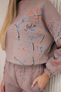 Set of Sweatshirt and Pants 9330 / – Cappuccino цвет / color | Lexline Fashion