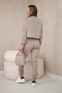 Set of Sweatshirt and Pants 9330 / – Dark || beige цвет / color | Lexline Fashion