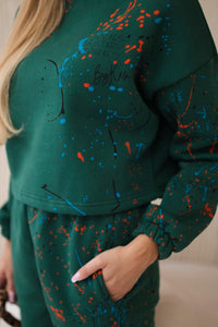 Set of Sweatshirt and Pants 9330 / – Green цвет / color | Lexline Fashion