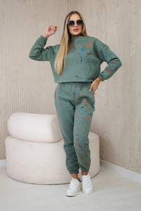 Set of Sweatshirt and Pants 9330 / – Light || Khaki цвет / color | Lexline Fashion