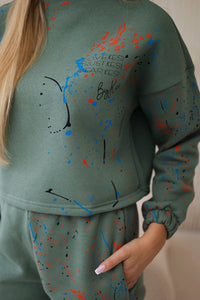 Set of Sweatshirt and Pants 9330 / – Light || Khaki цвет / color | Lexline Fashion
