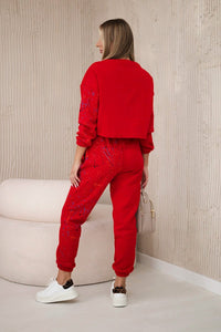Set of Sweatshirt and Pants 9330 / – Red цвет / color | Lexline Fashion