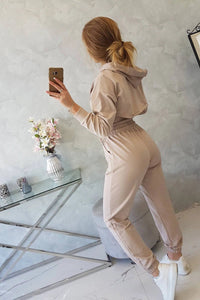 Set of Sweatshirt, Blouse and Pants 9343 / – Beige цвет / color | Lexline Fashion