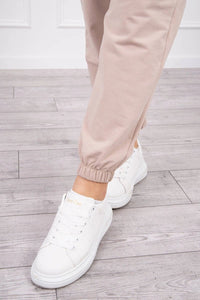 Set of Sweatshirt, Blouse and Pants 9343 / – Beige цвет / color | Lexline Fashion
