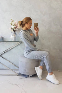 Set of Sweatshirt, Blouse and Pants 9343 / – Gray цвет / color | Lexline Fashion