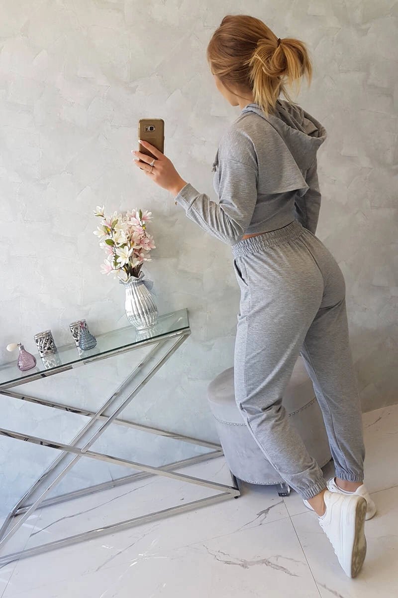 Set of Sweatshirt, Blouse and Pants 9343 / – Gray цвет / color | Lexline Fashion