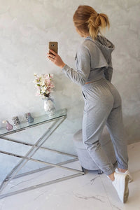 Set of Sweatshirt, Blouse and Pants 9343 / – Gray цвет / color | Lexline Fashion