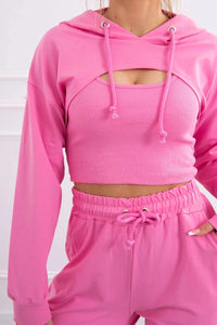 Set of Sweatshirt, Blouse and Pants 9343 / – Light || Pink цвет / color | Lexline Fashion