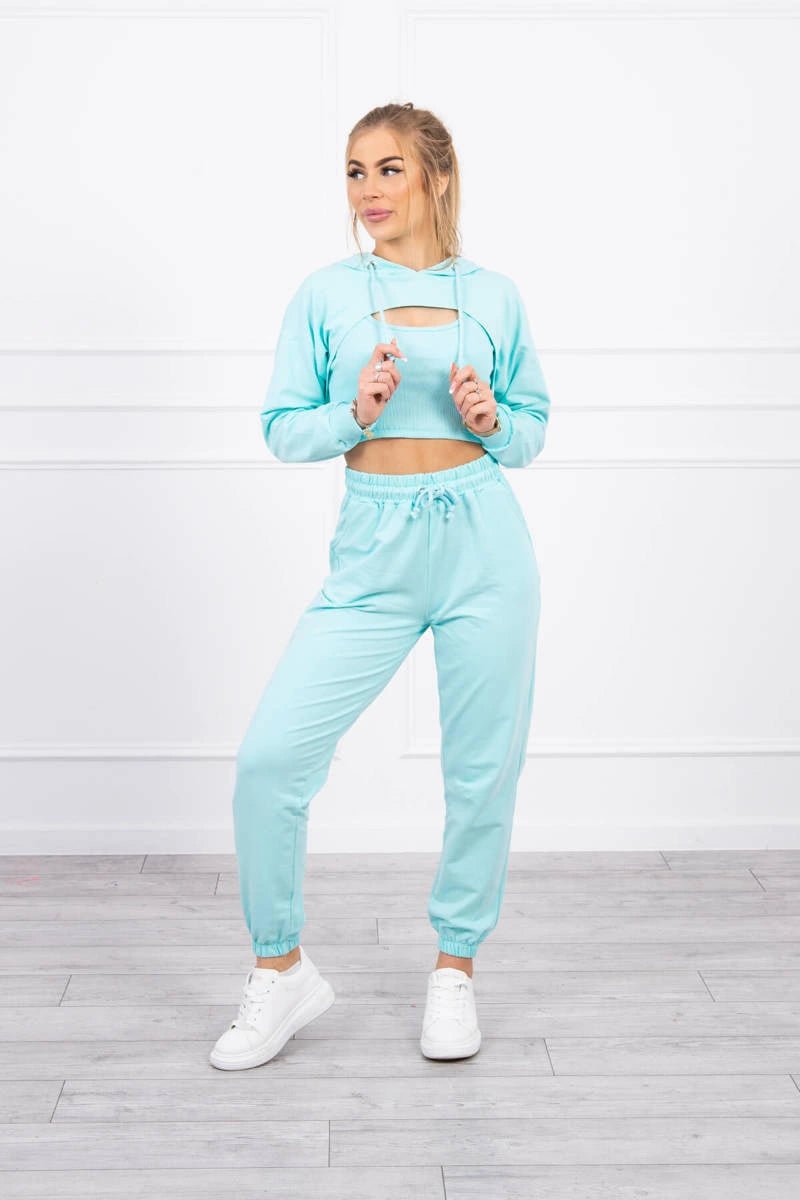 Set of Sweatshirt, Blouse and Pants 9343 / – Mint цвет / color | Lexline Fashion