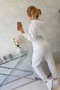 Set of Sweatshirt, Blouse and Pants 9343 / – White цвет / color | Lexline Fashion
