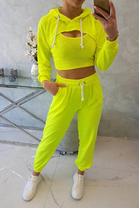 Set of Sweatshirt, Blouse and Pants 9343 / – Yellow || Neon цвет / color | Lexline Fashion