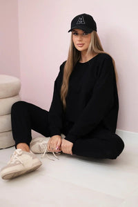 Set of sweatshirt + pants 9456 / – Beige цвет / color | Lexline Fashion