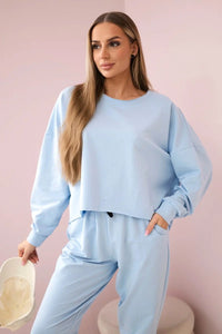 Set of sweatshirt + pants 9456 / – Blue цвет / color | Lexline Fashion