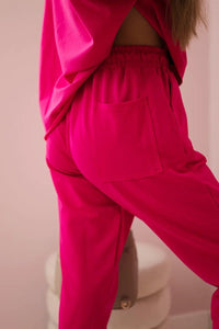Set of sweatshirt + pants 9456 / – Fuchsia цвет / color | Lexline Fashion