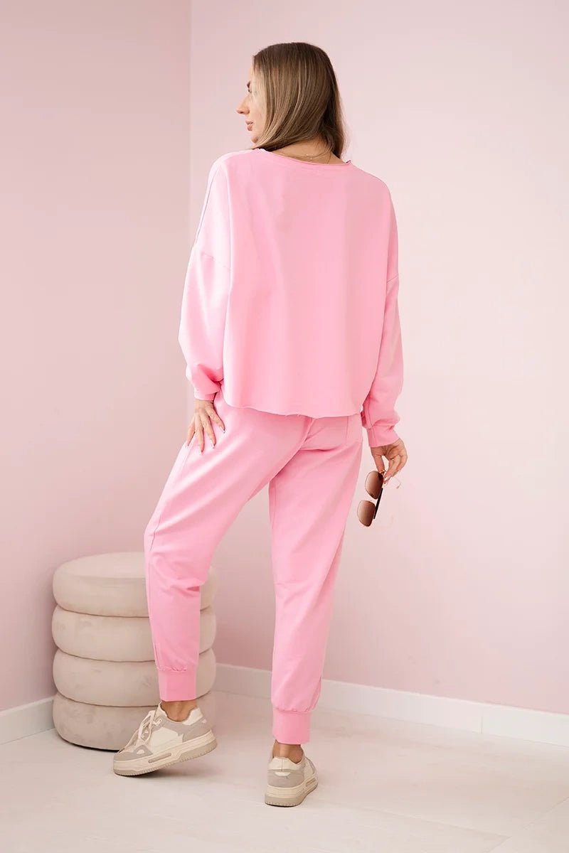 Set of sweatshirt + pants 9456 / – Light || Pink цвет / color | Lexline Fashion