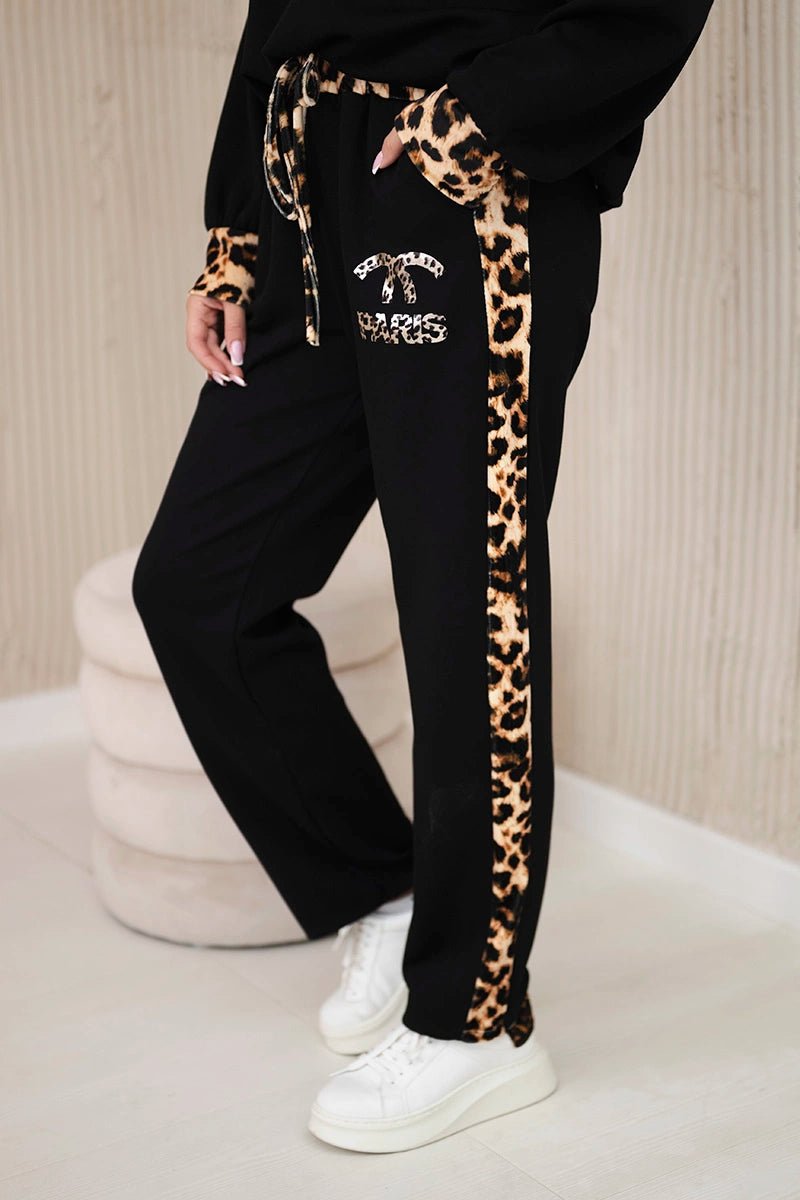 Set of sweatshirt + pants ART19757 / – Black цвет / color | Lexline Fashion