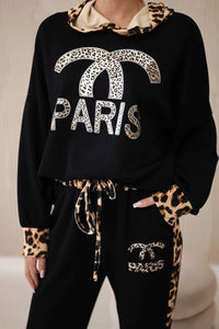 Set of sweatshirt + pants ART19757 / – Black цвет / color | Lexline Fashion