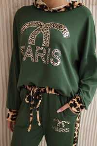 Set of sweatshirt + pants ART19757 / – Khaki цвет / color | Lexline Fashion