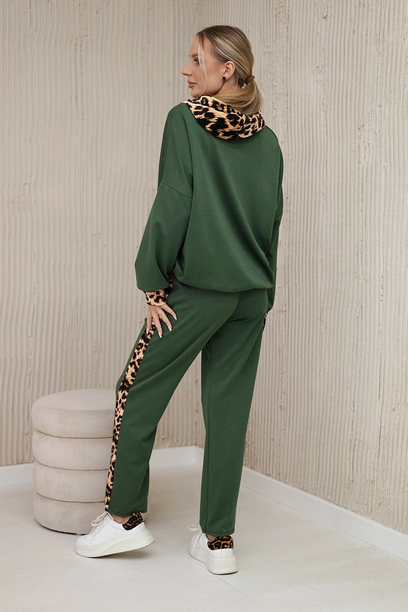 Set of sweatshirt + pants ART19757 / – Khaki цвет / color | Lexline Fashion