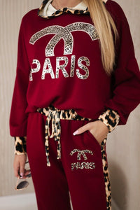 Set of sweatshirt + pants ART19757 / – Maroon цвет / color | Lexline Fashion