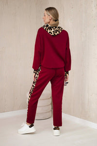 Set of sweatshirt + pants ART19757 / – Maroon цвет / color | Lexline Fashion