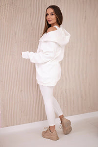 Set of sweatshirt, top and leggings 9446 / – Ecru цвет / color | Lexline Fashion