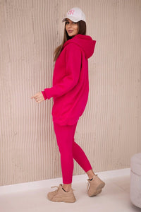 Set of sweatshirt, top and leggings 9446 / – Fuchsia цвет / color | Lexline Fashion