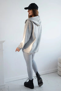 Set of sweatshirt, top and leggings 9446 / – Gray цвет / color | Lexline Fashion