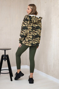Set of sweatshirt, top and leggings 9615 / – Beige цвет / color | Lexline Fashion
