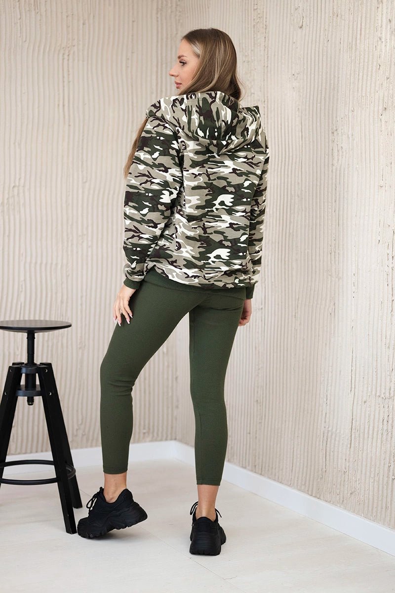 Set of sweatshirt, top and leggings 9615 / – Ecru цвет / color | Lexline Fashion