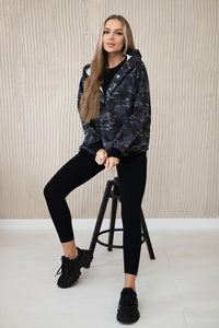 Set of sweatshirt, top and leggings 9615 / – Graphite цвет / color | Lexline Fashion