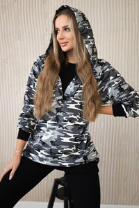 Set of sweatshirt, top and leggings 9615 / – Gray цвет / color | Lexline Fashion