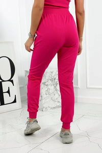 Set of sweatshirt, top, and pants 7161 / – Fuchsia цвет / color | Lexline Fashion