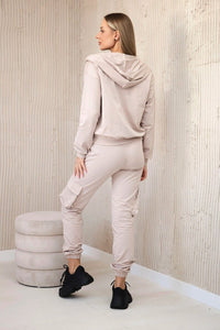 Set of sweatshirt + top + pants 9588 / – Light || Beige цвет / color | Lexline Fashion