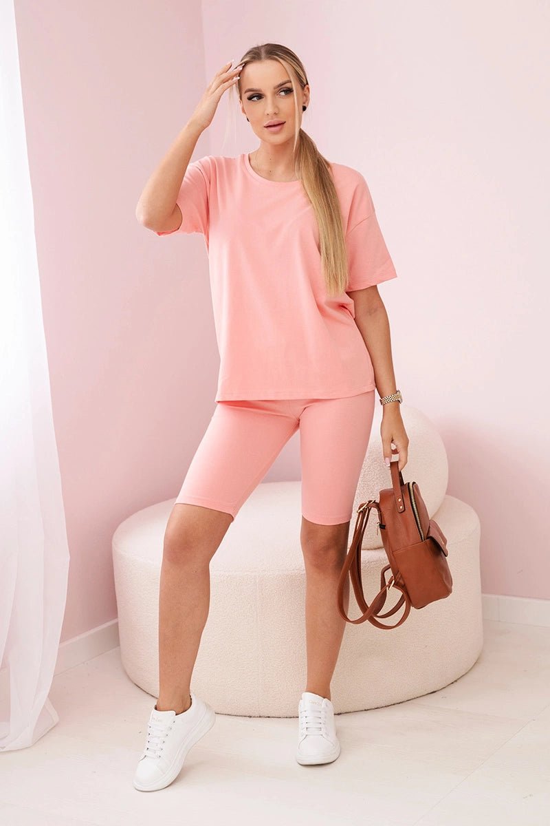 Set of top+leggings 9099 / – Apricot цвет / color | Lexline Fashion