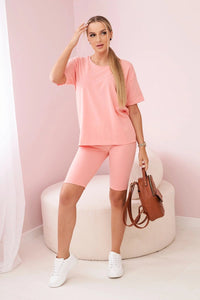 Set of top+leggings 9099 / – Apricot цвет / color | Lexline Fashion