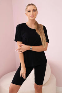 Set of top+leggings 9099 / – Black цвет / color | Lexline Fashion