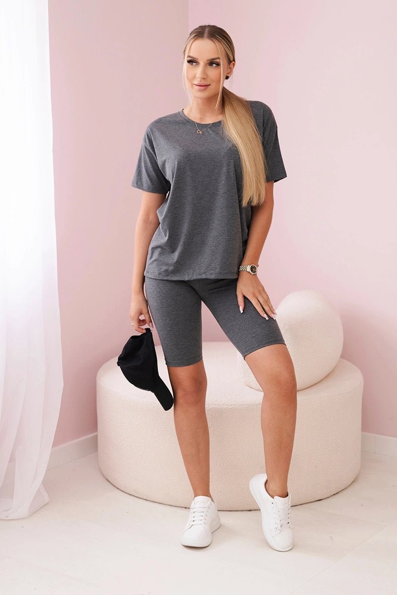 Set of top+leggings 9099 / – Graphite цвет / color | Lexline Fashion