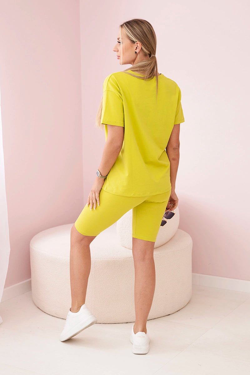 Set of top+leggings 9099 / – Kiwi цвет / color | Lexline Fashion