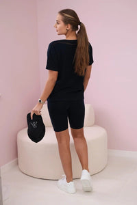 Set of top+leggings 9099 / – Navy blue цвет / color | Lexline Fashion