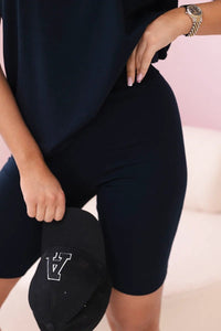 Set of top+leggings 9099 / – Navy blue цвет / color | Lexline Fashion