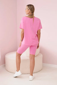 Set of top+leggings 9099 / – Pink || Light цвет / color | Lexline Fashion